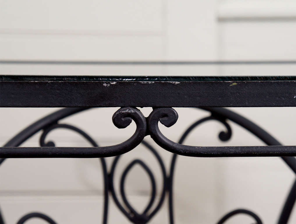 Finely Wrought Iron Console Tables For Sale 2