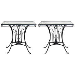 Finely Wrought Iron Console Tables