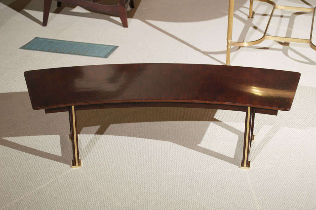French Jules Leleu Rosewood Table For Sale