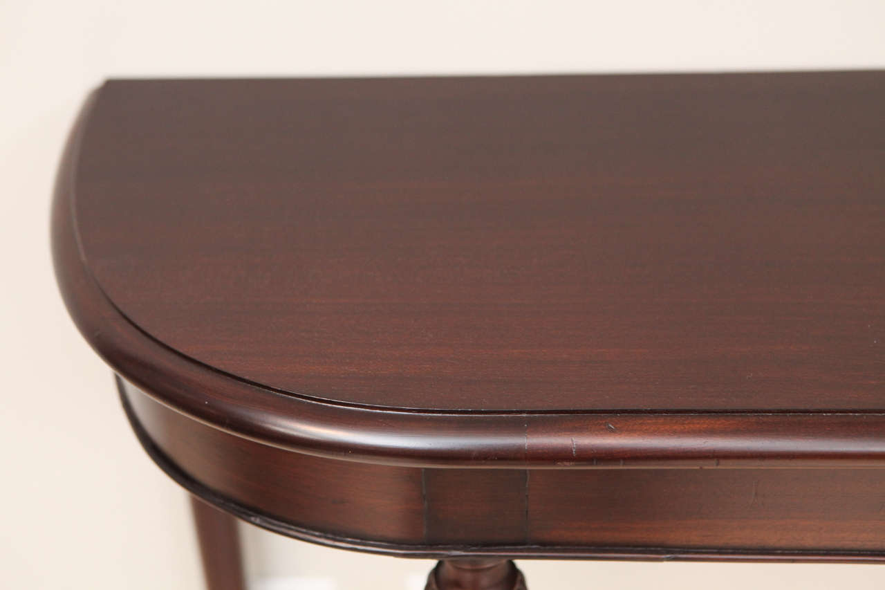 Mid-Century Modern Tall Italian Mahogany Console Table