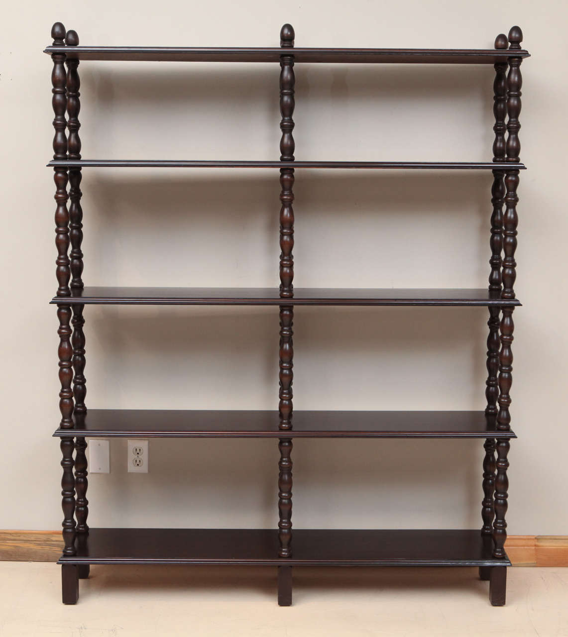 Midcentury, Spanish Turned-Wood Bookcase