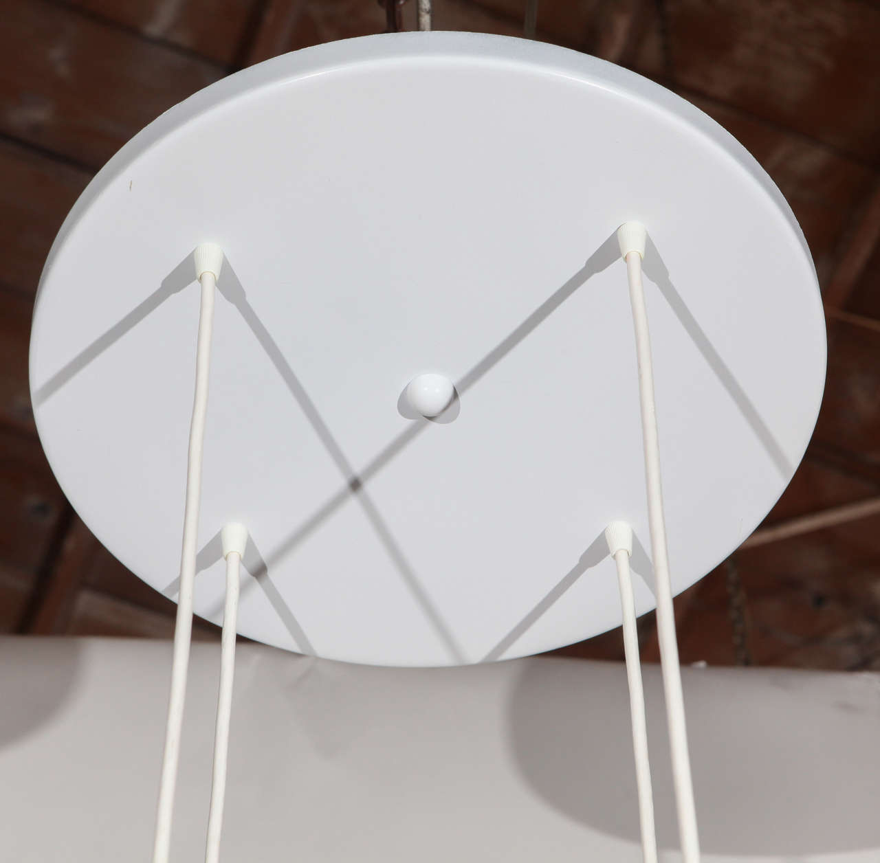Mid-Century Modern Pair of Midcentury, Four-Light Pendants