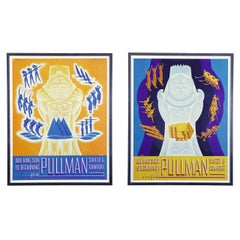 Pair of Original Art Deco 1936 Pullman Seasonal Travel Posters by William Welsh
