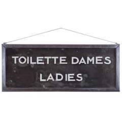 French Art Deco  Toilette Dames Ladies Room Sign