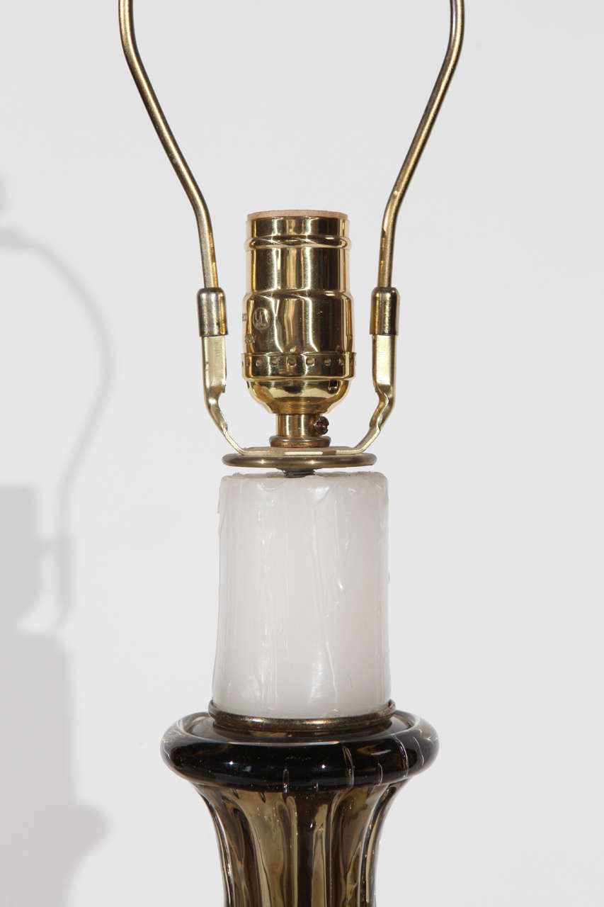 Mid-Century Modern Lampe unique en verre de Murano par Seguso en vente
