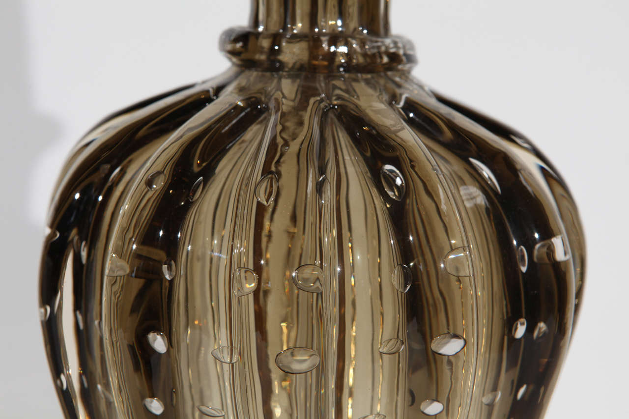 Single Murano Glass Lamp by Seguso In Good Condition For Sale In Cathedral City, CA
