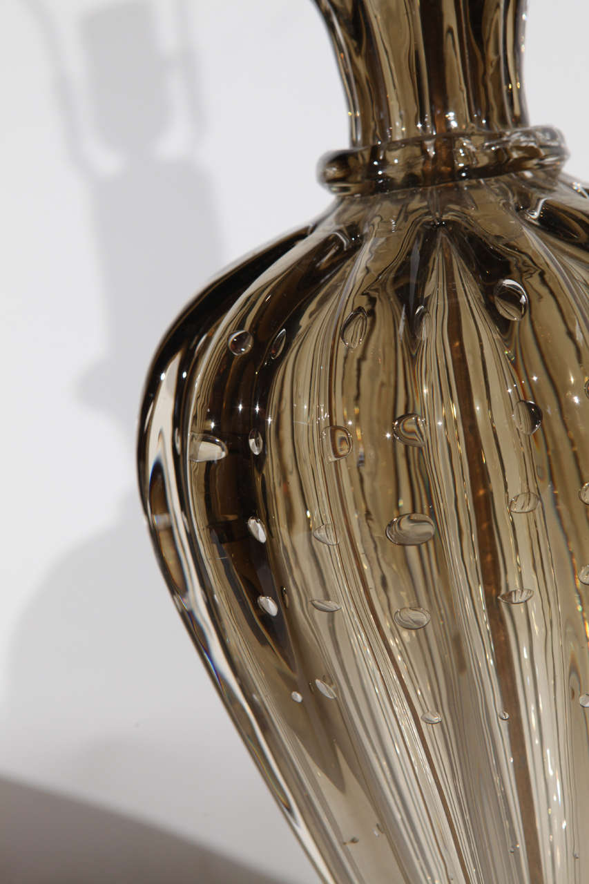 Mid-20th Century Single Murano Glass Lamp by Seguso For Sale
