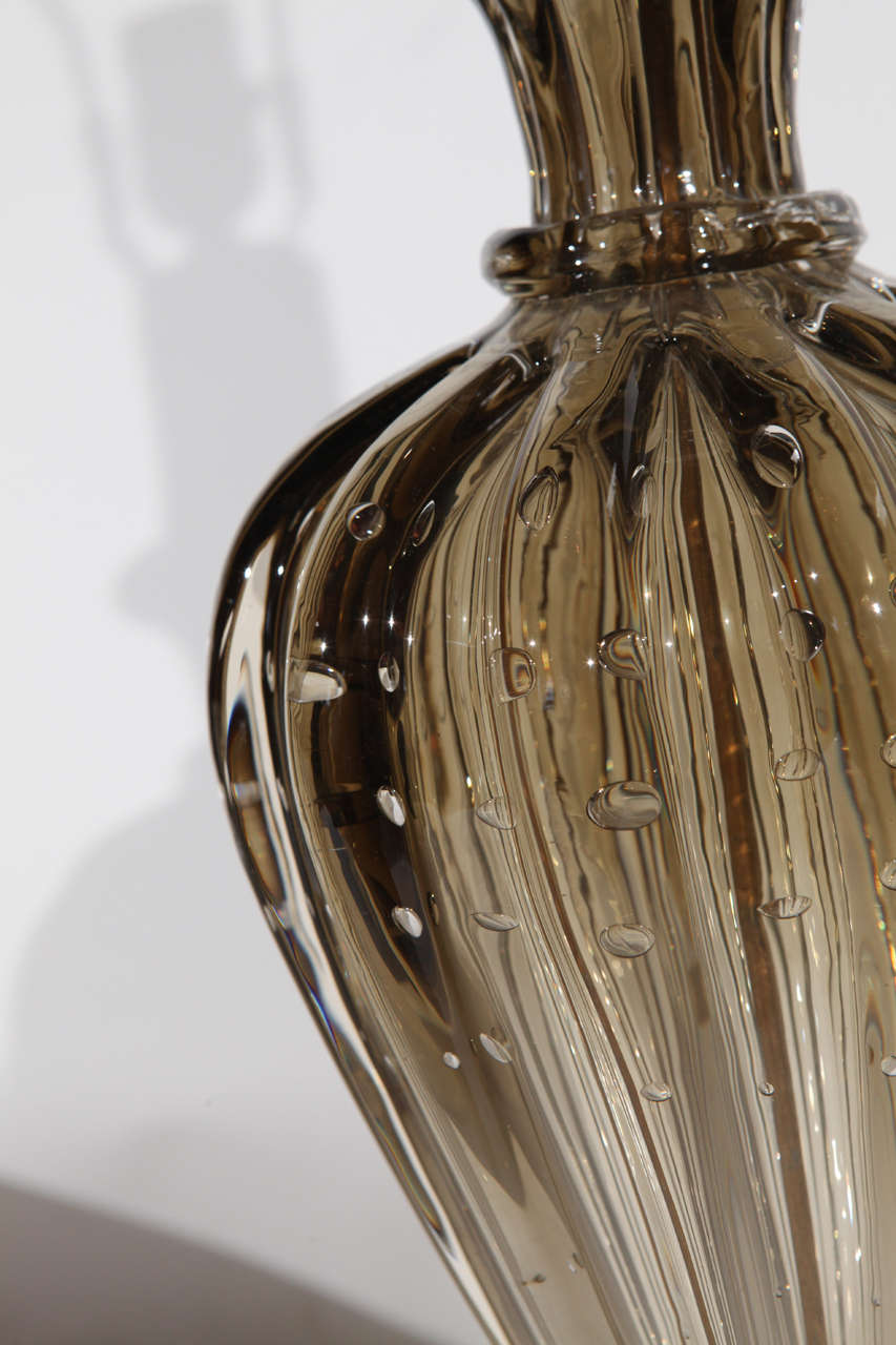 Lampada singola in vetro di Murano di Seguso 1