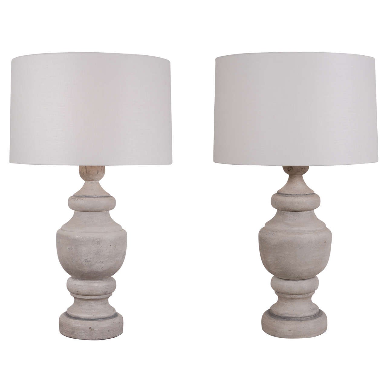 Pair of Large Custom Lamps from Vintage Finials