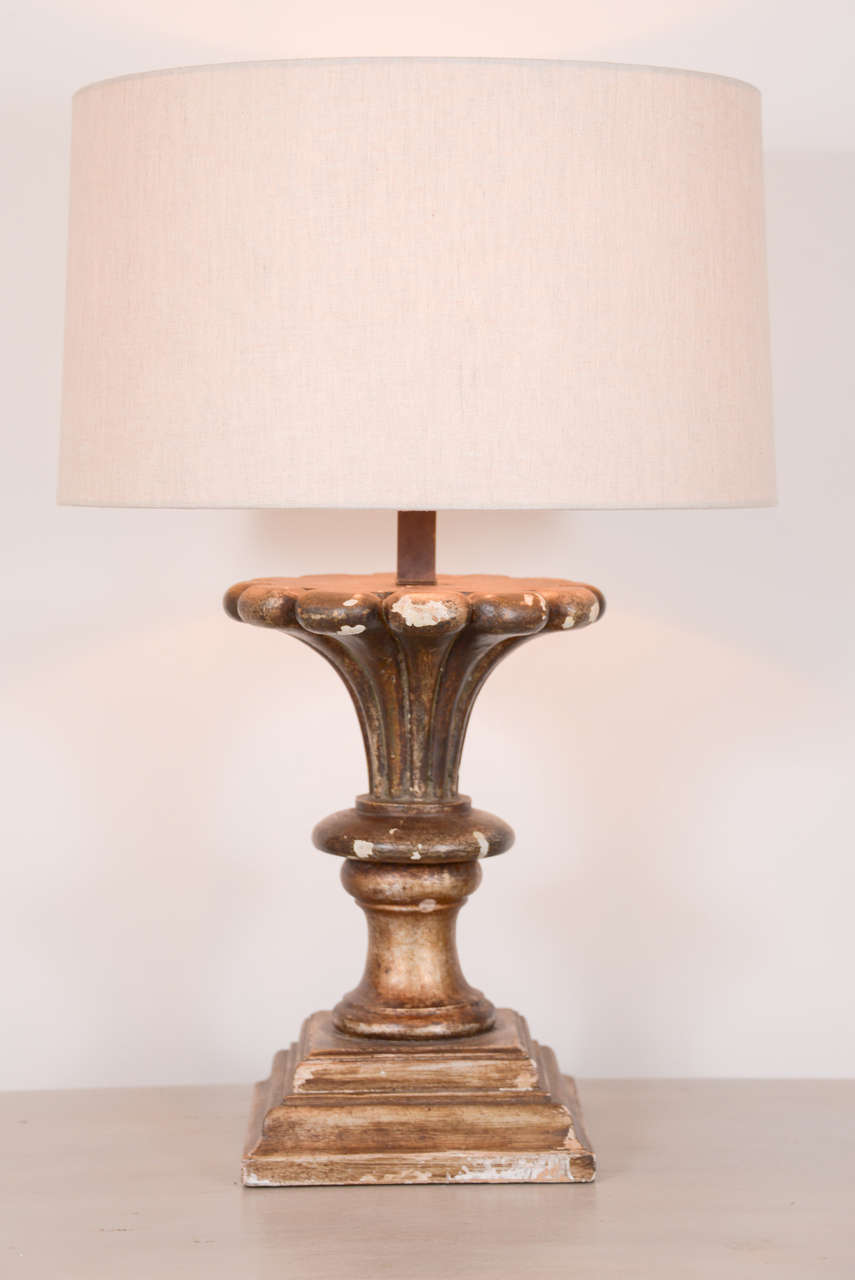 Custom Lamp from 19th Century Restored Fragment