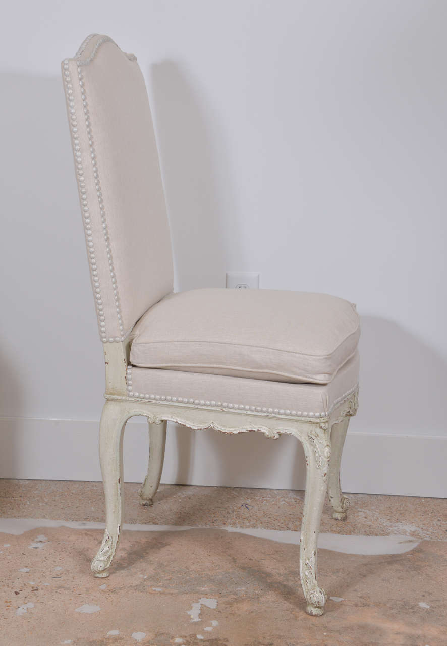 19th Century Set of Eight Painted French Dining Chairs