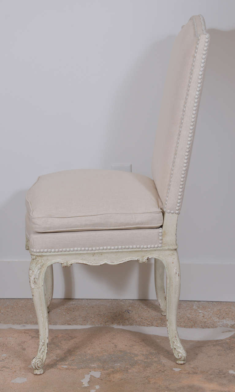 Set of Eight Painted French Dining Chairs 1