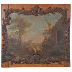 19th c. Landscape in Oil on Canvas