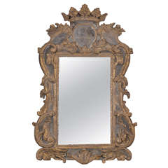 18th Century Italian Mirror with Crown