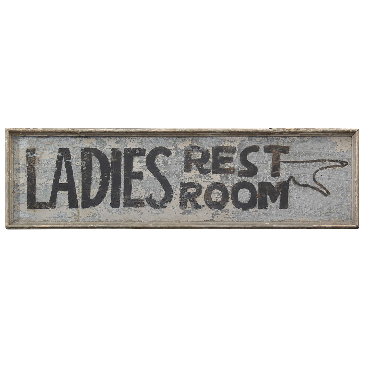 Folk Art Ladies Room Sign