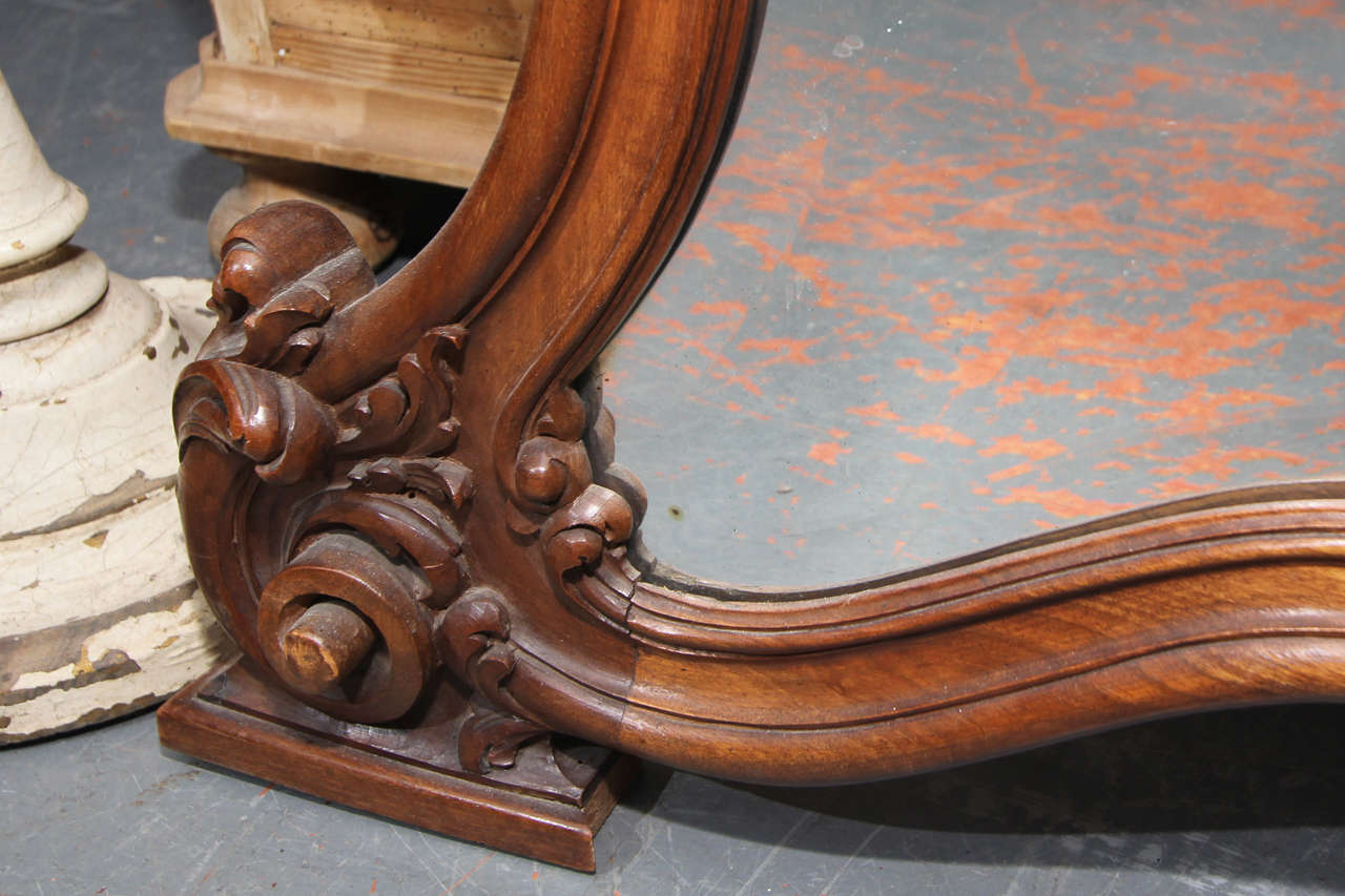 Large Carved Wood Frame Mirror at 1stdibs