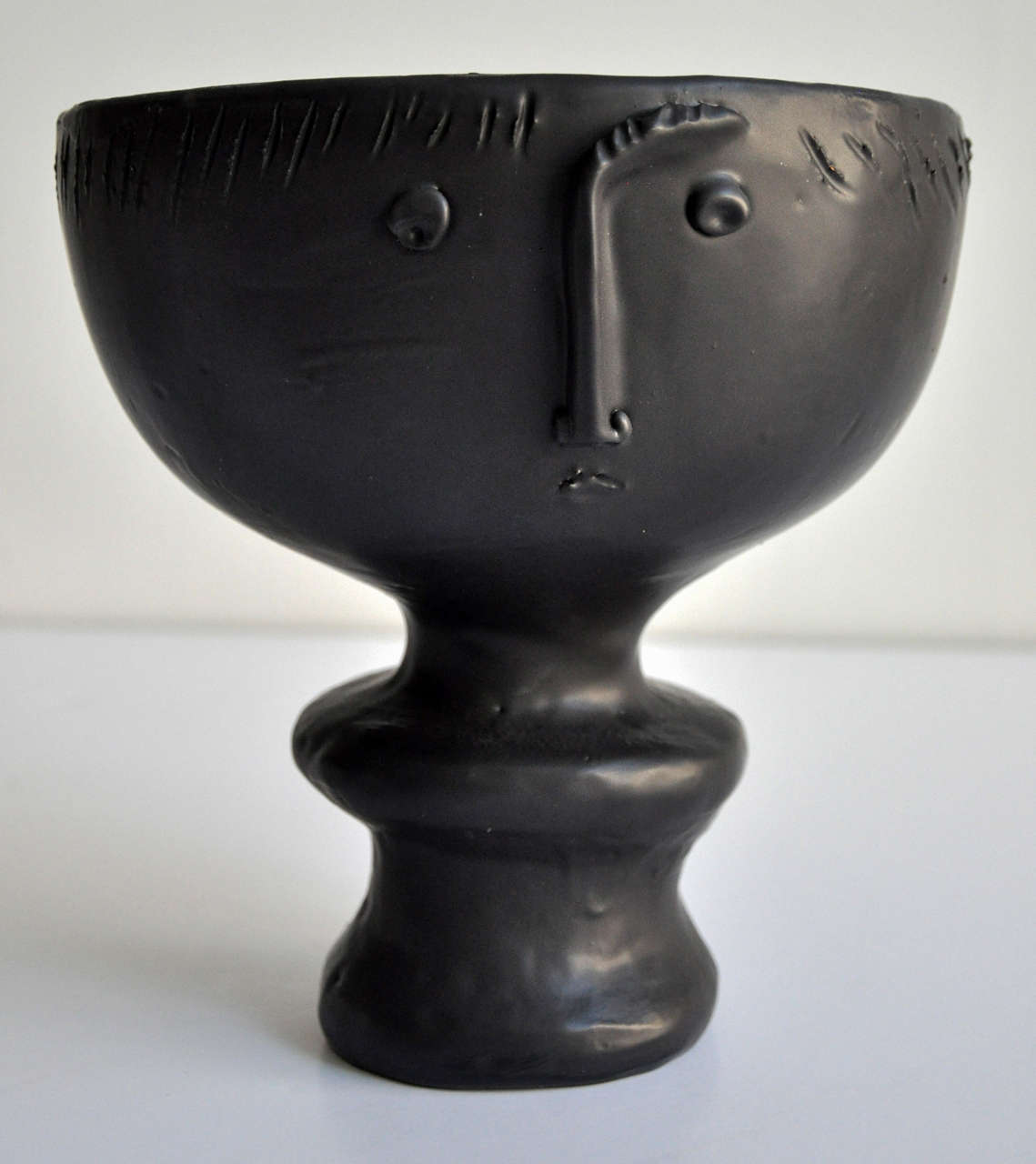 Midcentury French Ceramic Vase by Les Freres Cloutier In Good Condition For Sale In Winnetka, IL