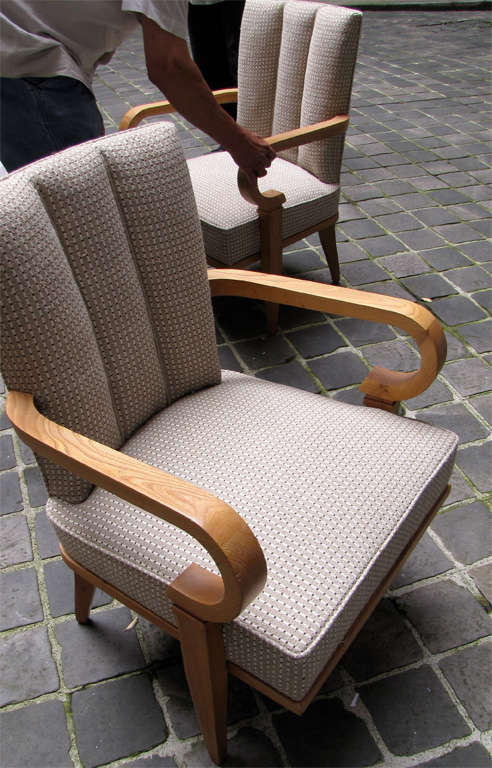 Two Armchairs by Etienne-Henri Martin, 1940s  In Excellent Condition In New York, NY