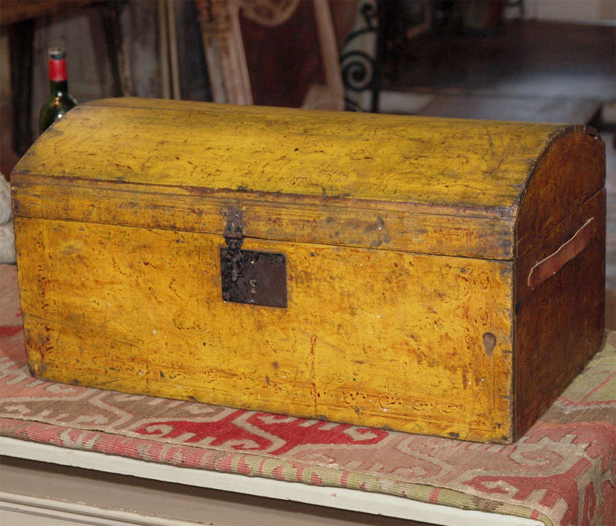 19th Century Painted Domed Trunk (Presumed American, New York S)