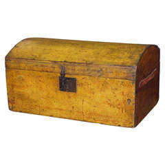 19th Century Painted Domed Trunk (Presumed American, New York S)