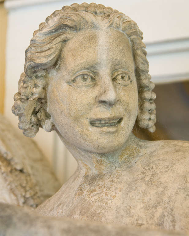 Classical Greek Limestone Statue For Sale