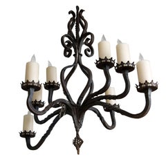 Antique Cast Iron Chandelier