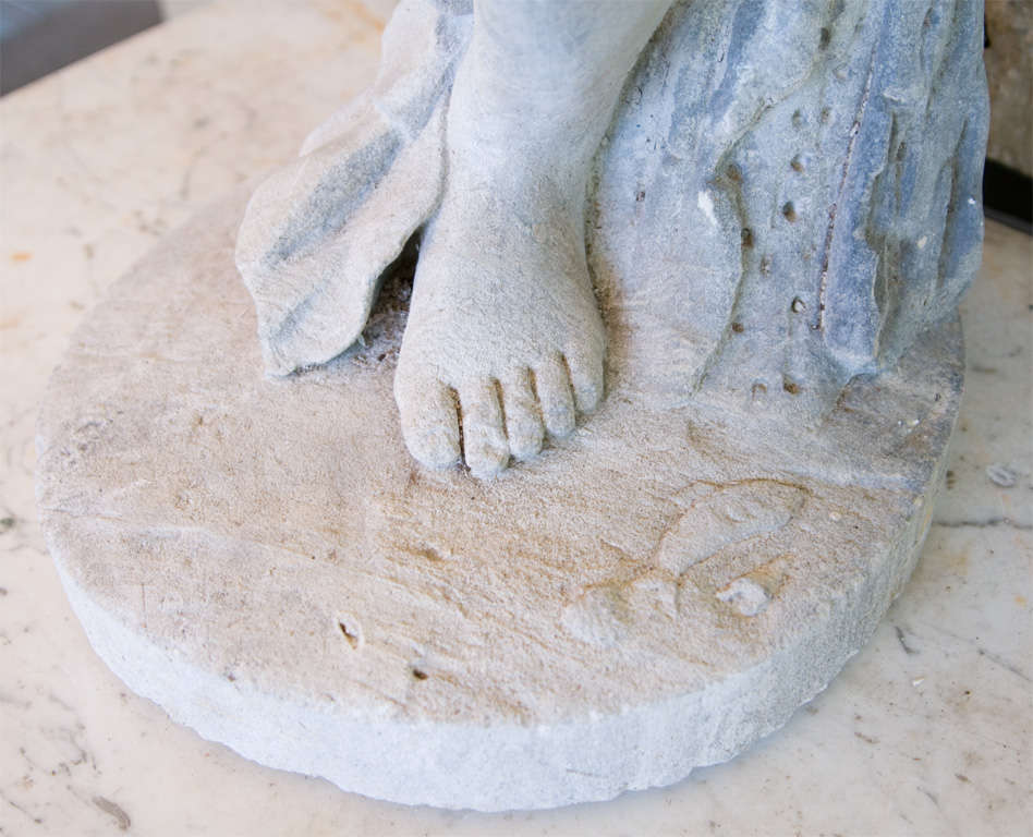 Limestone Statue For Sale at 1stDibs