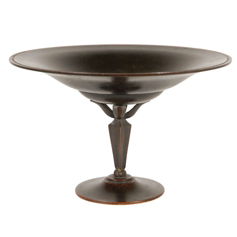 Art Deco Bronze Compote by Just Andersen