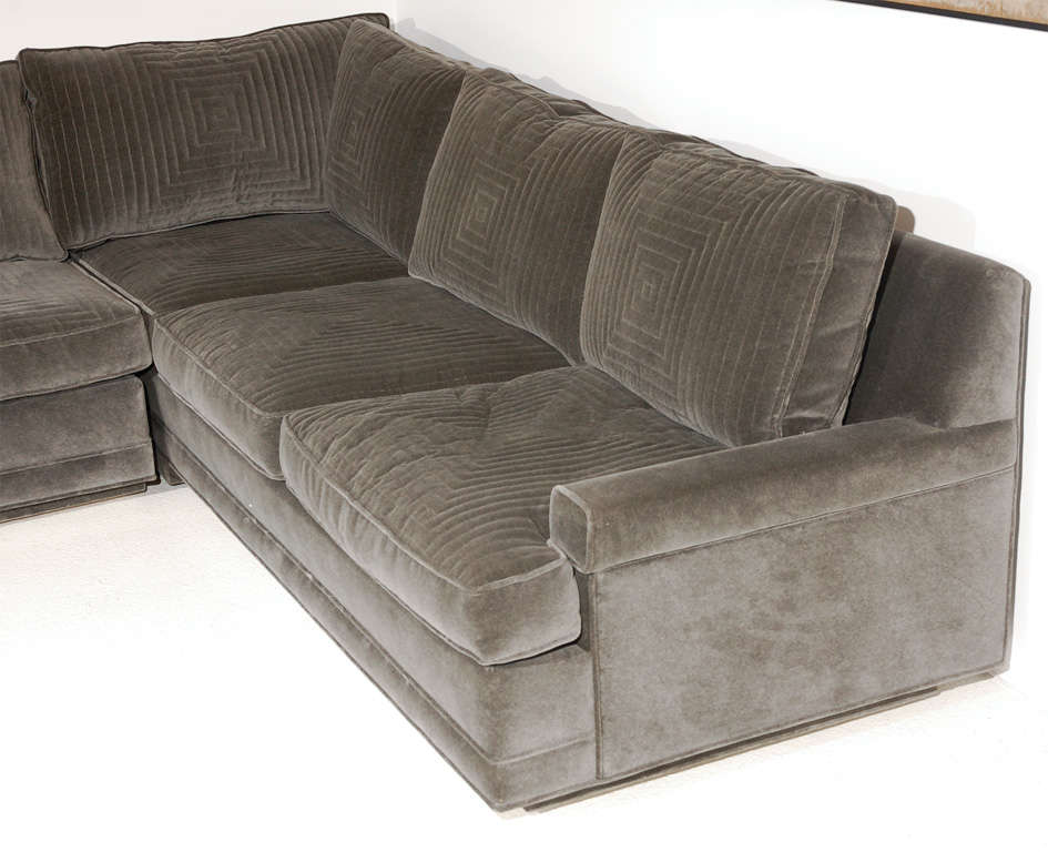 Custom Quilted Sectional Sofa by William Haines at 1stdibs