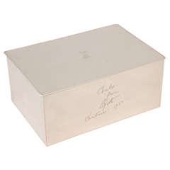 Silver Plate Humidor with Cedar Lining