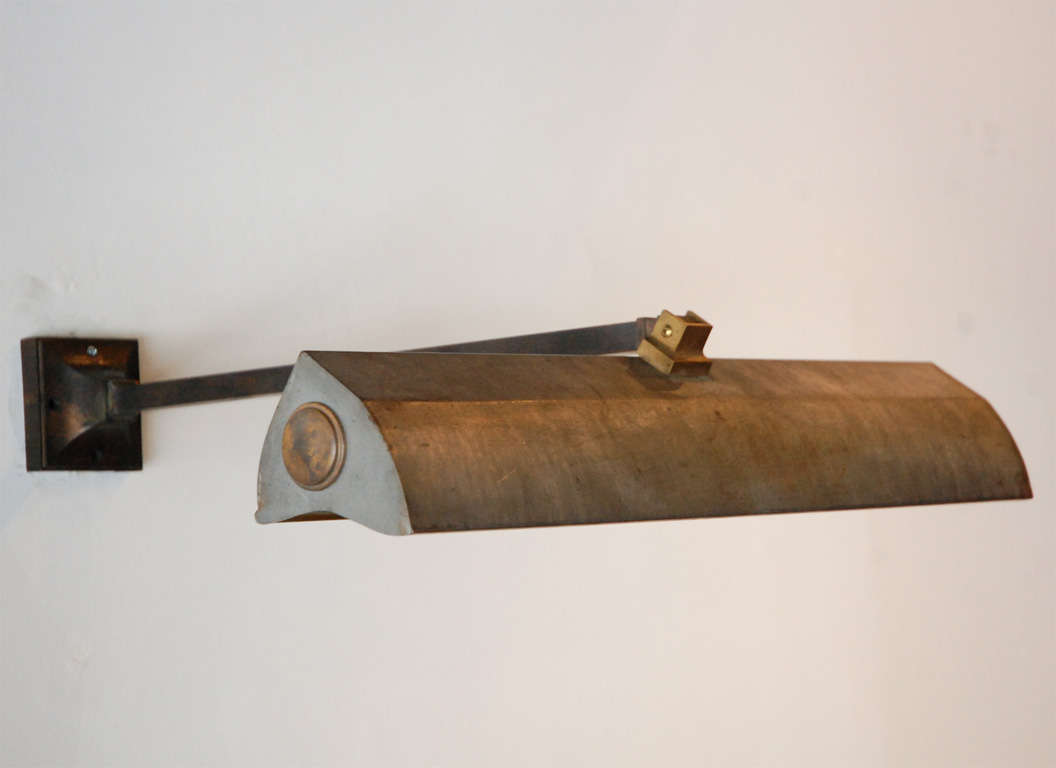 American 8  Bronze Library Wall Lights, New England