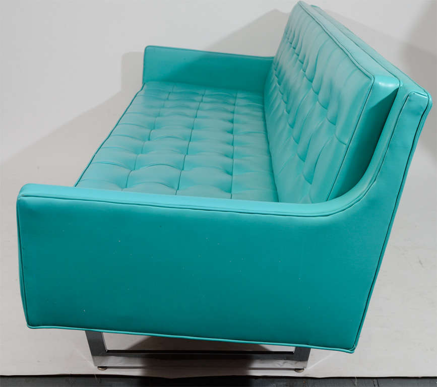 Mid-20th Century Sleek Tufted Modern Sofa