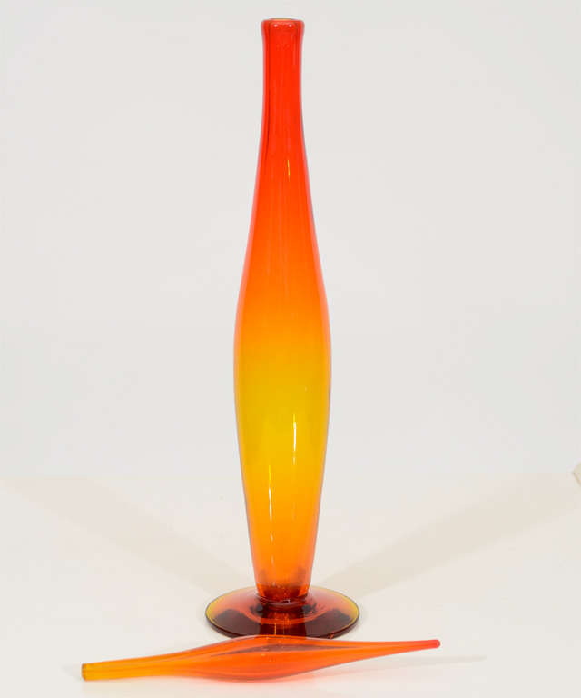 Blenko Decanter by Wayne Husted In Good Condition In New York, NY