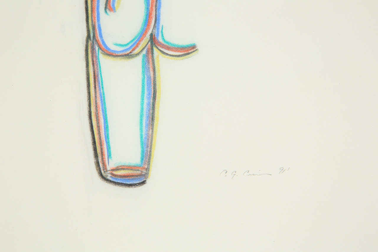 A Set of 3 Colored Pencil Drawings For Sale at 1stDibs