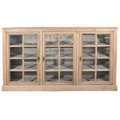Antique French Bookcase with Stone Inset Top
