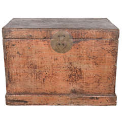 Antique Pine Trunk Antique Pine Trunk