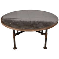 Antique Zinc Top Dining Table