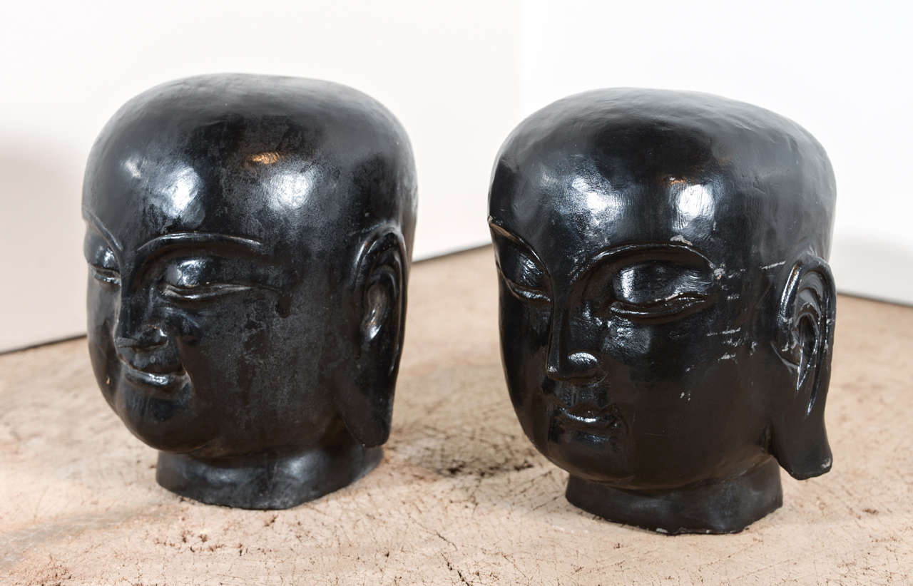 Replica, hand-carved head of Buddha.