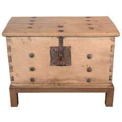 Antique Storage Trunk on Stand
