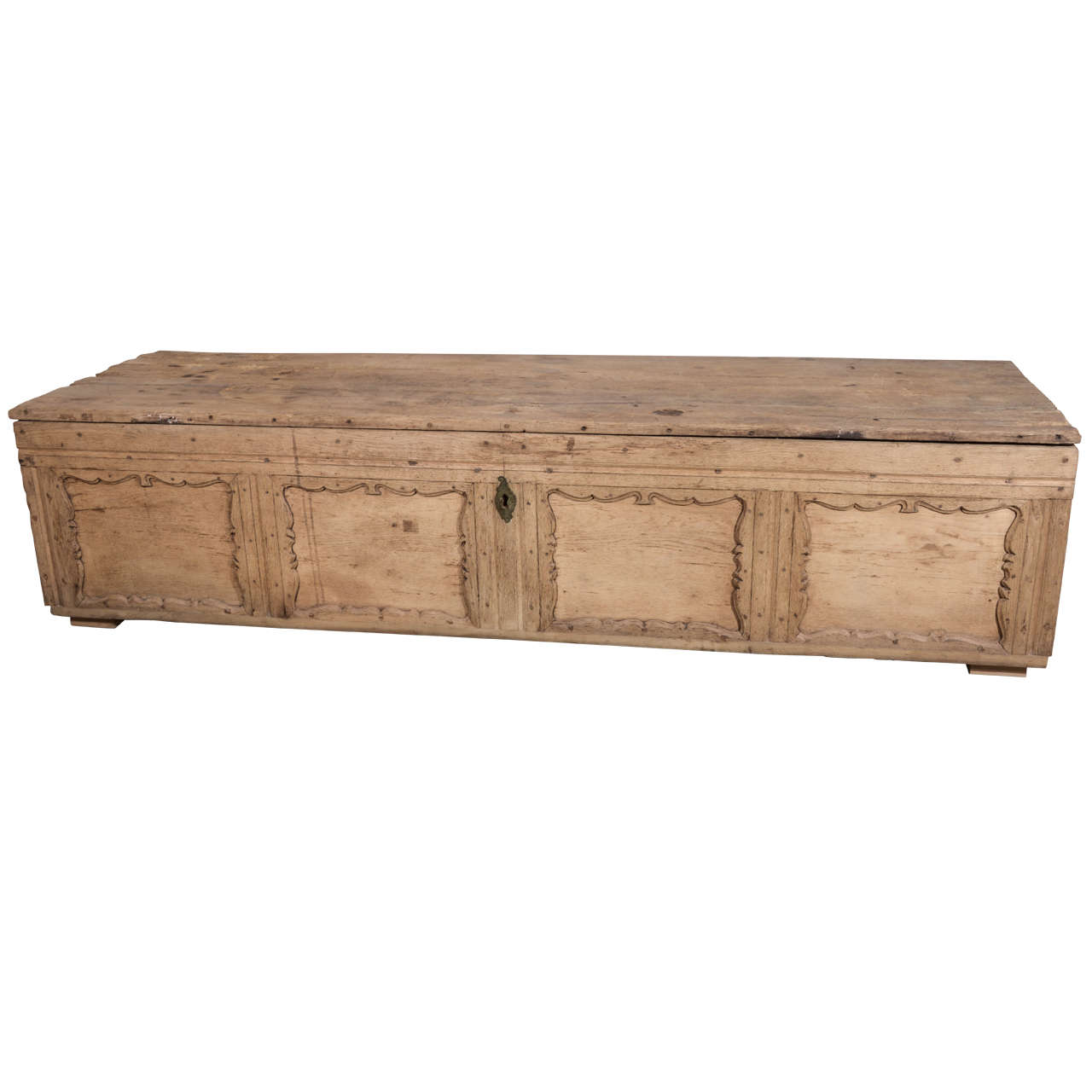 Antique Bleached Oak Wedding Chest at 1stDibs