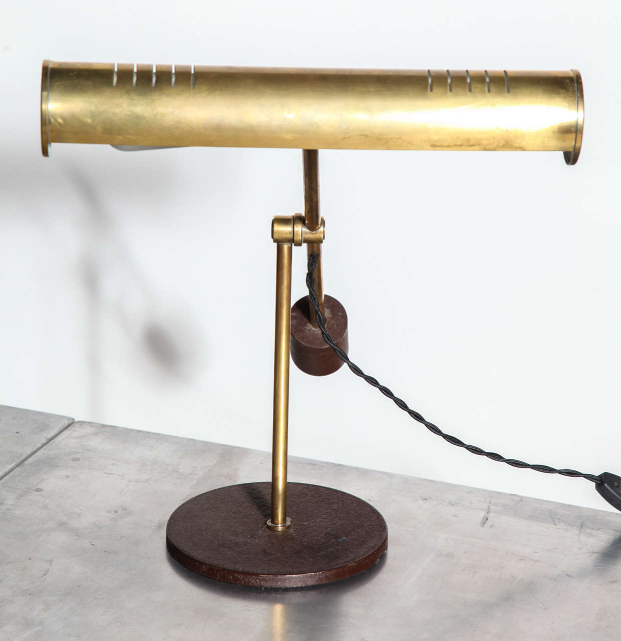 Counterbalance Brass Desk Lamp by Mark Heinlein for Nessen Studios 2