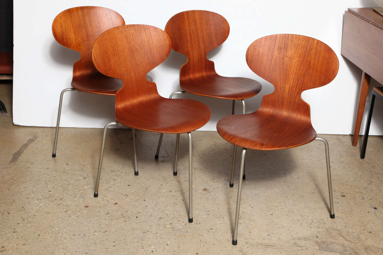 Mid-Century Modern set of 4 Arne Jacobsen 
