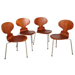 set of 4 Arne Jacobsen "Ant" Chairs
