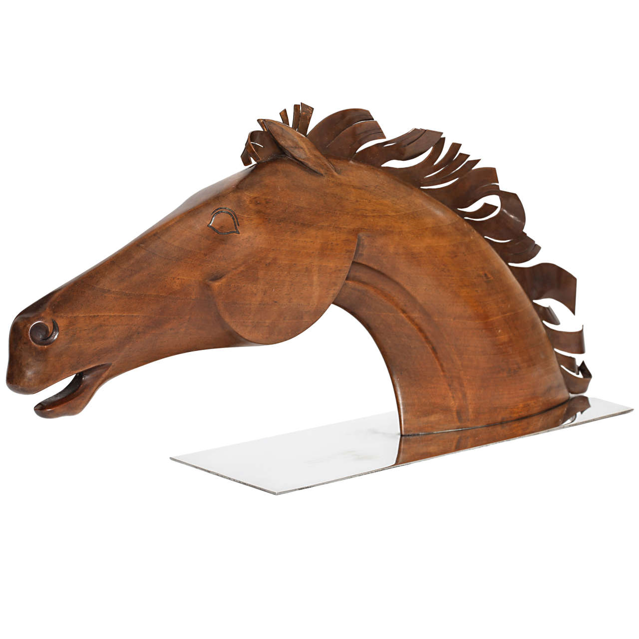 Monumental  Art Deco Hagenauer  Horse Head For Sale