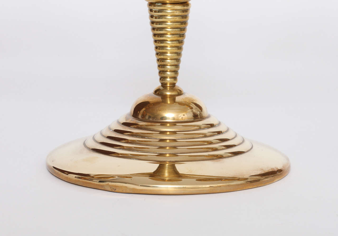 Bruno Paul Brass Seven Arm Swivel Candelabra, 1901, Germany In Excellent Condition For Sale In New York, NY