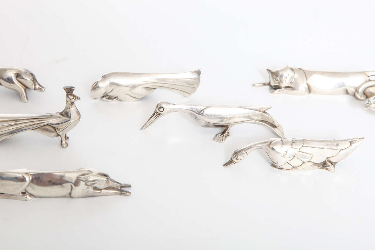 Christofle Art Deco Animal Knife Rests - France 1925 1