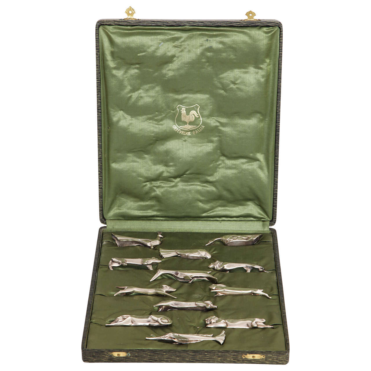 Christofle Art Deco Animal Knife Rests - France 1925