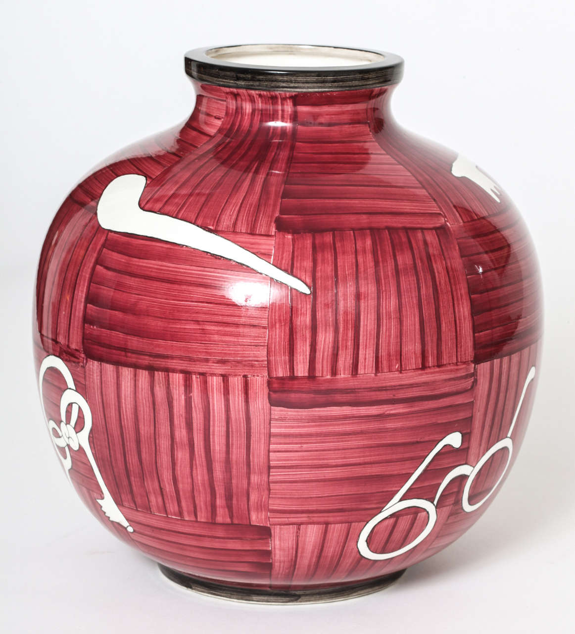 Gio Ponti Art Deco GInori Ceramic Vase at 1stdibs