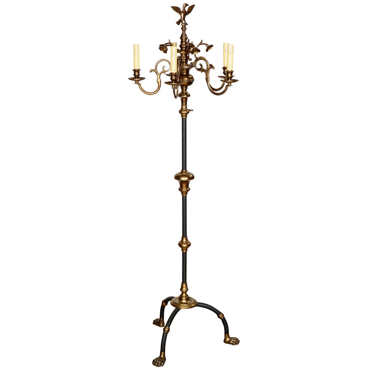 Spectacular Hollywood Regency Italian Floor Lamp For Sale