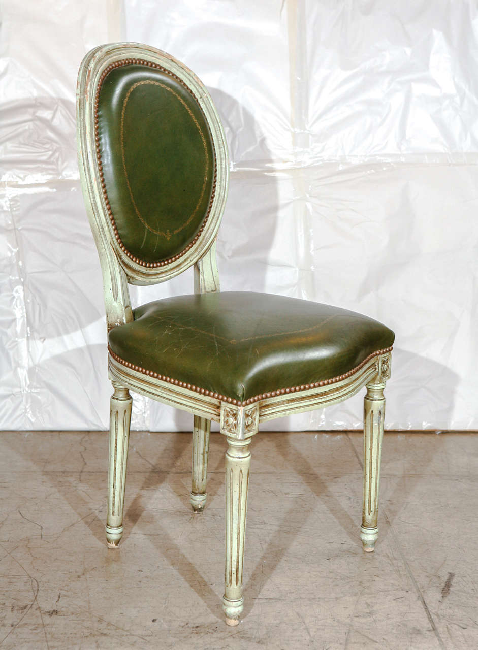 Set of Six French Louis XVI Dining Chairs In Good Condition In Cathedral City, CA
